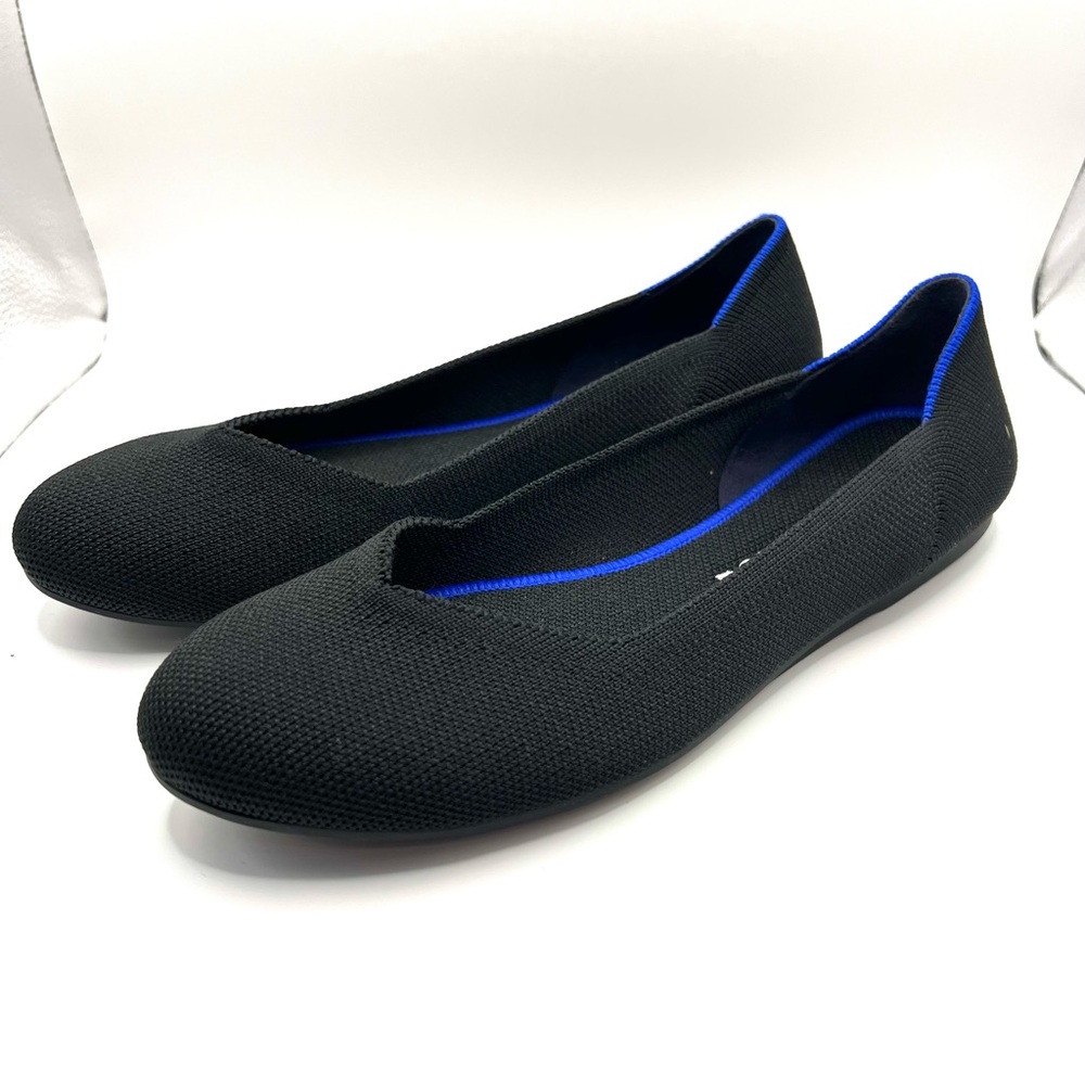 New Rothy’s The Flat Ballet Flats Round Toe Black Size 8 - Picture 6 of 15